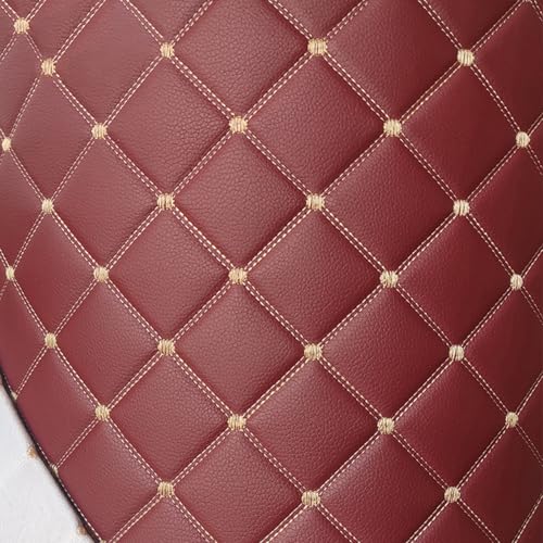 Befoore Gesteppter Vinylschaumstoff, Kunstleder, Polsterstoff, DIY-Bastel- und Nähmaterial for Sofas, Stühle, Autositze, Auto-Innenausstattung, Auto-Dachhimmel(Claret,1.55 * 1m) von Befoore
