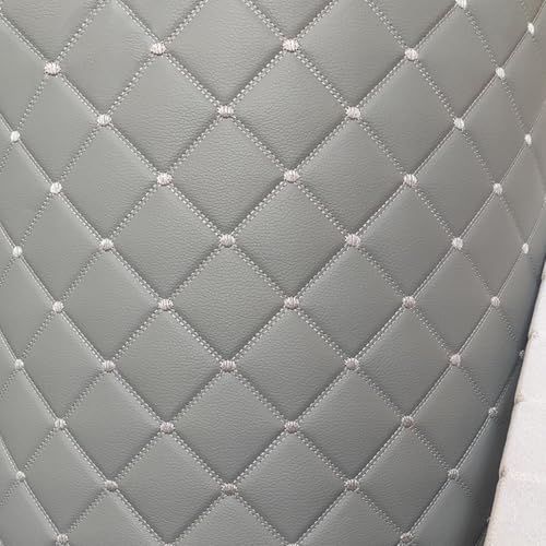 Befoore Gesteppter Vinylschaumstoff, Kunstleder, Polsterstoff, DIY-Bastel- und Nähmaterial for Sofas, Stühle, Autositze, Auto-Innenausstattung, Auto-Dachhimmel(Gray,1.55 * 1m) von Befoore