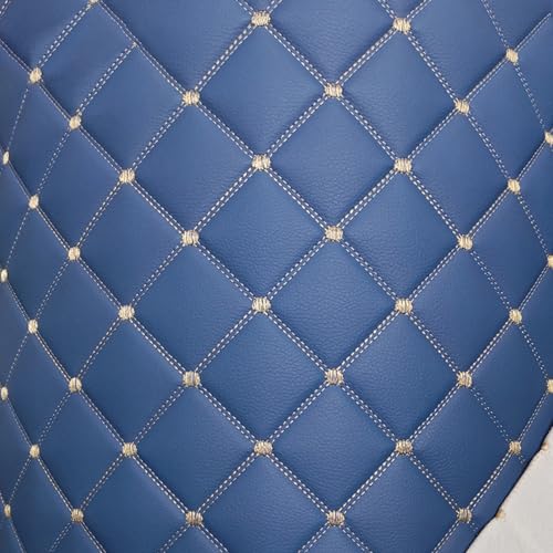 Befoore Lederstoff, gesteppter Vinylschaumstoff, Kunstleder, Polsterstoff, DIY-Handwerk, Nähmaterial for Sofas, Stühle, Autositze, Auto-Innenausstattung, Auto-Dachhimmel(Blue,1.55 * 2m) von Befoore