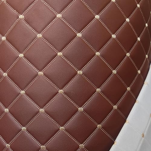 Befoore Lederstoff, gesteppter Vinylschaumstoff, Kunstleder, Polsterstoff, DIY-Handwerk, Nähmaterial for Sofas, Stühle, Autositze, Auto-Innenausstattung, Auto-Dachhimmel(Brown,1.55 * 1m) von Befoore