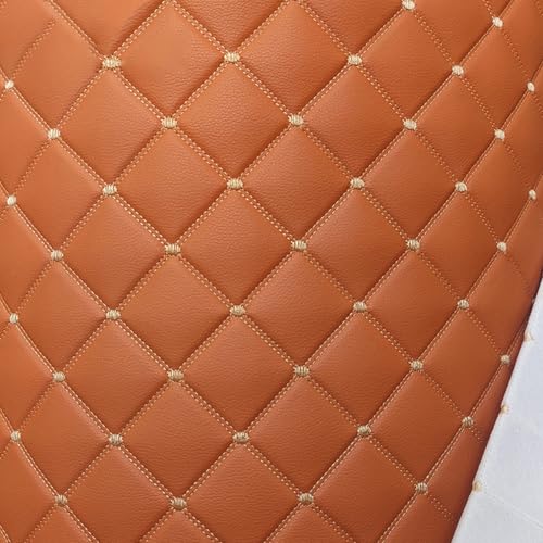 Befoore Lederstoff, gesteppter Vinylschaumstoff, Kunstleder, Polsterstoff, DIY-Handwerk, Nähmaterial for Sofas, Stühle, Autositze, Auto-Innenausstattung, Auto-Dachhimmel(Orange,1.55 * 9m) von Befoore