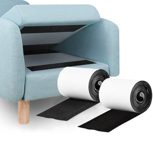 10cm X 3m Schwerlast Klettband Selbstklebend Extra Stark Breit für Stoff Couch Kissen Klettverschluss Selbstklebend Klettband zum Nähen Klettmatte Topper Befestigung Anwendungen um Haus Bür Schwarz von Befun