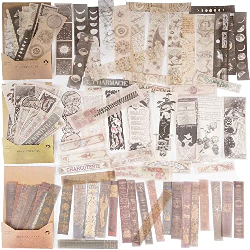 Begchy 120 Stück Scrapbook Aufkleber Washi Papier Aufkleber Notiz Dekoration Aufkleber Planer selbstklebend für Scrapbook Handwerk von Begchy