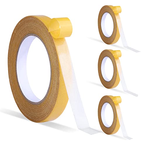Begchy 4 Rollen doppelseitiges Klebeband, 0,59 x 66 Pi (20 m), selbstklebend, transparent, super klebrig, Wandmontage, widerstandsfähig, hohe Viskosität von Begchy