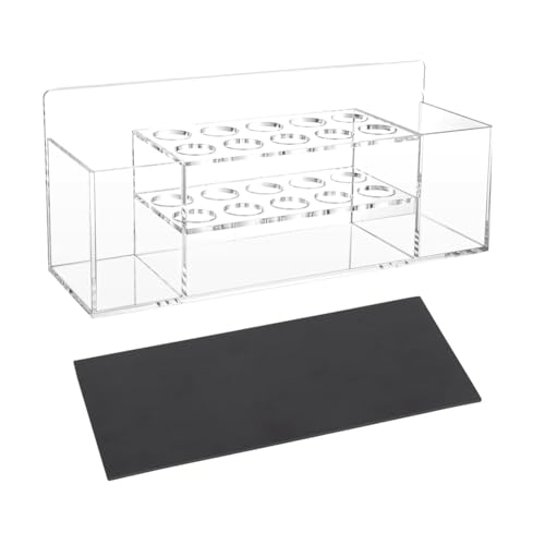 Begchy Magnetischer Markerhalter, trocken abwischbar, magnetisch, aus transparentem Acryl, mit 10 Steckplätzen und Radiergummi-Halter, Stifthalter von Begchy
