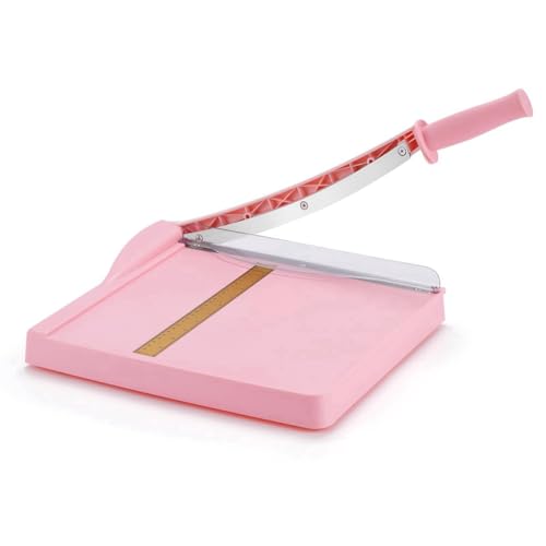 Begchy Papierschneider, Papierschneider mit Schutz, 30,5 cm (12 Zoll) für Karton, Karton, Vinyl (Rosa) von Begchy
