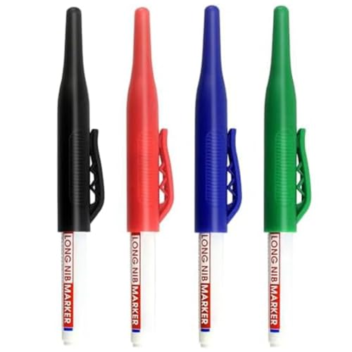Begchy Tieflochmarker mit langem Kopf, Metallmarker, für Stahl, wasserdichte Konstruktionsmarker, Marker mit langem Schnabel, verschiedene Farben von Begchy