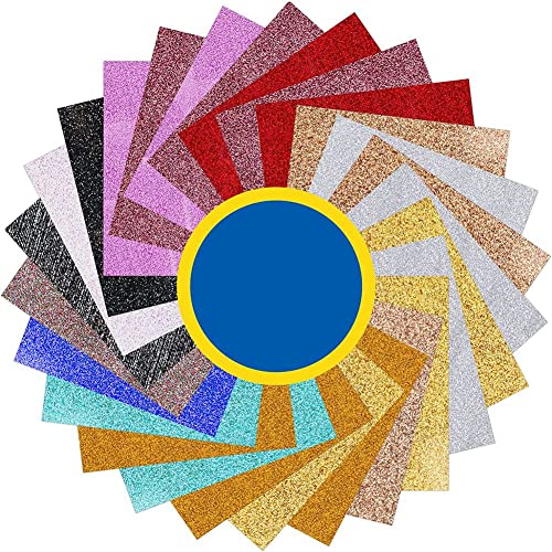 Begchy Wärmeübertragungsvinyl, glitzernd, 26 Blatt HTV-Vinyl, 12 x 10 Zoll, Paket aus Eisen auf Vinyl für DIY-T-Shirt, aus heißgepresstem Vinyl von Begchy