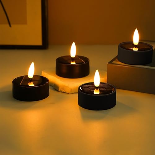 4er Set Solar Solar Teelichter für Außen, Solar Kerzen Outdoor, Solarkerzen Flackernd für Balkon Garten Laterne Zimmer Terrassen Innen Deko Ø 5.8 x 5.8cm 4er Set Solar Solar Teelichter für Außen, Solar Kerzen Outdoor, Solarkerzen Flackernd für Balkon Garten Laterne Zimmer Terrassen Innen Deko Ø 5.8 x 5.8cm von Begonia