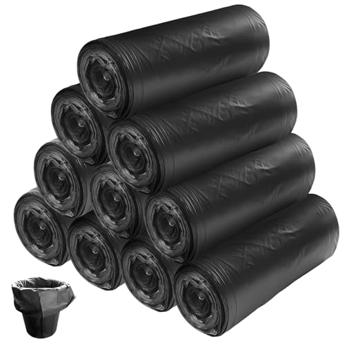 200 Stück 20l Müllbeutel, Mülltüten für Küche Biomüllbeutel, Besonders Reißfest und wasserdicht Recycelbar Abfallbeutel für den Restmüll und die Wertstoffsammlung (50x40cm, Schwarz) von Behogan