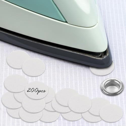 200 Stück Aufbügelbar Ösenpatch: Ø 20 mm Ösen Bügelflicken, Aufbügel Patches Zur Verstärkung, Ösen Bügelflicken Zur Verstärkung oder Reparatur bei Ausgerissenen Ösen 200 Stück Aufbügelbar Ösenpatch: Ø 20 mm Ösen Bügelflicken, Aufbügel Patches Zur Verstärkung, Ösen Bügelflicken Zur Verstärkung oder Reparatur bei Ausgerissenen Ösen von Behogan