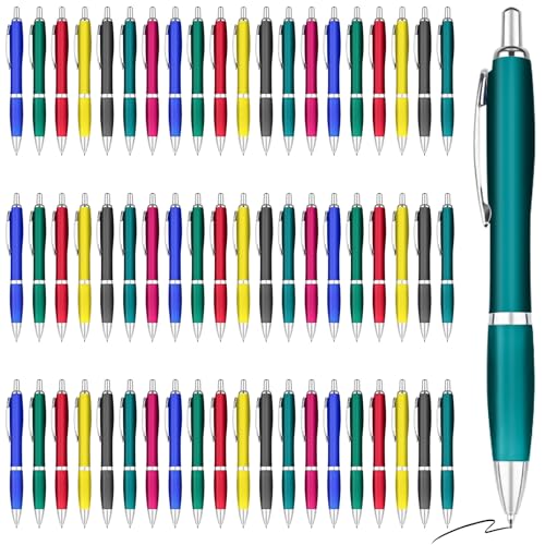 60 Stück Ergonomische Kugelschreiber, Rutschfester Kulli mit Großraumine Gehäuse, 7 Farben Druckkugelschreiber, Rutschfester Kulli Druckkugelschreiber, Mehrfarbig blauschreibend, für Büro, Schule 60 Stück Ergonomische Kugelschreiber, Rutschfester Kulli mit Großraumine Gehäuse, 7 Farben Druckkugelschreiber, Rutschfester Kulli Druckkugelschreiber, Mehrfarbig blauschreibend, für Büro, Schule von Behogan