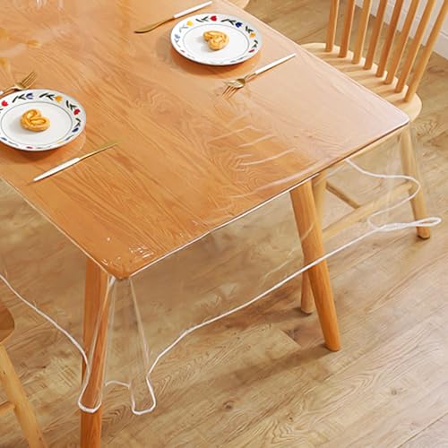 Tischfolie Transparent, 140 * 240cm Tischdecke Transparent, PVC Tischdecke Tischschutz, Wasserdicht Abwaschbar PVC Folie, Fettdicht Tischschutzfolie, Einsatz zu Hause, Büro und Restaurants Tischfolie Transparent, 140 * 240cm Tischdecke Transparent, PVC Tischdecke Tischschutz, Wasserdicht Abwaschbar PVC Folie, Fettdicht Tischschutzfolie, Einsatz zu Hause, Büro und Restaurants von Behogan