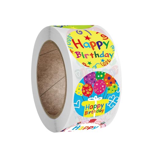 500 Stück Rolle Alles Gute zum Geburtstag Stickers Etiketten Aufkleber, für Geschenk Party Umschlag Dekoration DIY-Geschenk 500 Stück Rolle Alles Gute zum Geburtstag Stickers Etiketten Aufkleber, für Geschenk Party Umschlag Dekoration DIY-Geschenk von Beichi