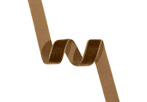 Beichi 0150 RUBAN VELOURS C'est Joli Samtband, Nylon, braun, 80 mm, 2 meter von Beichi