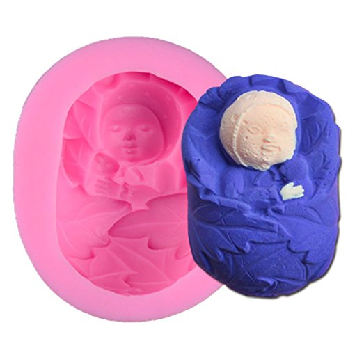 Beiersi Baby Schlafen Silikon Form für Fondant Marzipan Tortendeko Ausstecher Seife Dekoration Werkzeug (Stil 6) von Beiersi
