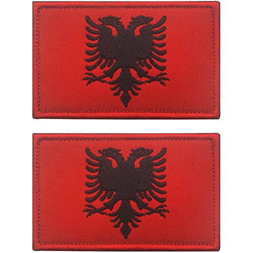 2Pcs Europa Albanien Flagge Patch Moral gestickte Patches Schleife Haken Befestigung Staaten Taktische Militär Applikation Nähen auf Emblem Abzeichen Dekorative Schulter DIY Armband 2Pcs Europa Albanien Flagge Patch Moral gestickte Patches Schleife Haken Befestigung Staaten Taktische Militär Applikation Nähen auf Emblem Abzeichen Dekorative Schulter DIY Armband von Beifeitu