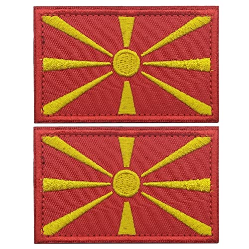 2Pcs Europa Nord Mazedonien Flagge Patch Moral gestickte Patches Schleife Haken Befestigung Staaten Taktische Militär Applique Nähen auf Emblem Abzeichen Dekorative Schulter DIY Armband 2Pcs Europa Nord Mazedonien Flagge Patch Moral gestickte Patches Schleife Haken Befestigung Staaten Taktische Militär Applique Nähen auf Emblem Abzeichen Dekorative Schulter DIY Armband von Beifeitu