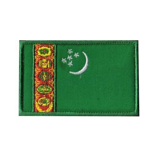 Asiatische Nationalflagge Turkmenistan, Stickerei, taktischer Aufnäher, Militärmoral, Armband, Abzeichen, Emblem, Applikation, Haken, Flicken für Kleidung, Taschen, Rucksack, Zubehör (Turkmenistan) Asiatische Nationalflagge Turkmenistan, Stickerei, taktischer Aufnäher, Militärmoral, Armband, Abzeichen, Emblem, Applikation, Haken, Flicken für Kleidung, Taschen, Rucksack, Zubehör (Turkmenistan) von Beifeitu