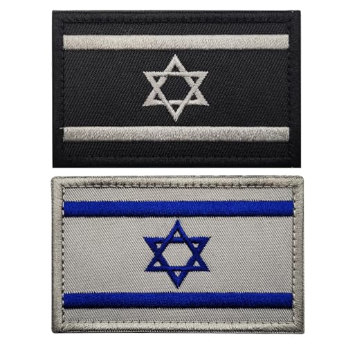 Aufnäher mit israelischer Flagge, zum Aufnähen, taktische israelische IL-Abzeichen, Militär, Moral, Armband, Emblem, Aufnäher, Haken für Kleidung, Taschen, Rucksack, Zubehör, Teamuniform, 2 Stück von Beifeitu