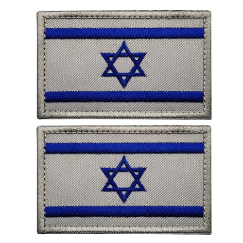 Aufnäher mit israelischer Flagge, zum Aufnähen, taktische israelische IL-Abzeichen, Militär, Moral, Armband, Emblem, Aufnäher, Haken für Kleidung, Taschen, Rucksack, Zubehör, Teamuniform (blau), 2 Aufnäher mit israelischer Flagge, zum Aufnähen, taktische israelische IL-Abzeichen, Militär, Moral, Armband, Emblem, Aufnäher, Haken für Kleidung, Taschen, Rucksack, Zubehör, Teamuniform (blau), 2 von Beifeitu