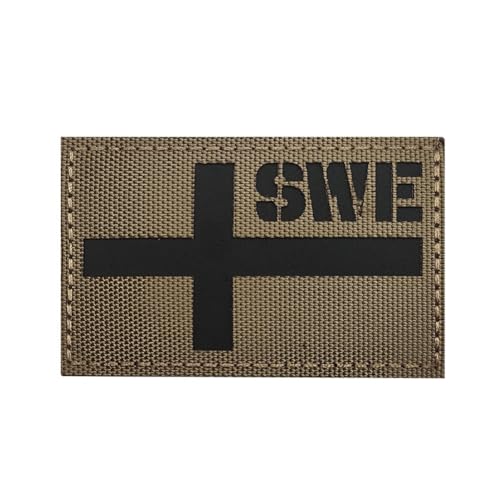 Aufnäher mit reflektierender Flagge in Schweden, Infrarot, IR, taktisch, bestickt, Khaki, Abzeichen, Emblem, Applikation, Armband, zum Aufnähen für Taschen, Hüte, Jacken, Uniform, Schulter (Schweden) Aufnäher mit reflektierender Flagge in Schweden, Infrarot, IR, taktisch, bestickt, Khaki, Abzeichen, Emblem, Applikation, Armband, zum Aufnähen für Taschen, Hüte, Jacken, Uniform, Schulter (Schweden) von Beifeitu