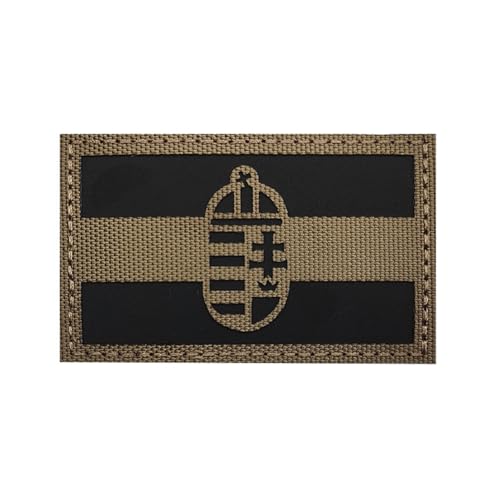 Aufnäher mit reflektierender Flagge von Ungarn, Infrarot, IR, taktisch, bestickt, Khaki, Abzeichen, Emblem, Applikation, Armband, zum Aufnähen für Taschen, Hüte, Jacken, Uniform, Schulter (Ungarn) Aufnäher mit reflektierender Flagge von Ungarn, Infrarot, IR, taktisch, bestickt, Khaki, Abzeichen, Emblem, Applikation, Armband, zum Aufnähen für Taschen, Hüte, Jacken, Uniform, Schulter (Ungarn) von Beifeitu