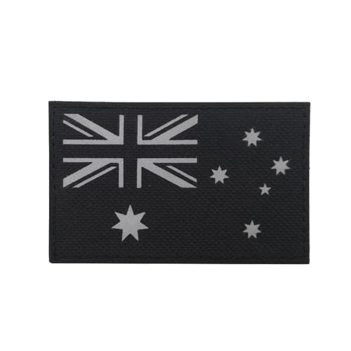 Australien Reflektierende Flagge, Australien, Infrarot, IR, taktisch, bestickt, Moral, Weste, Haken, Abzeichen, Emblem, Applikation, Armband, zum Aufnähen für Taschen, Hüte, Jacken, Uniform, Schulter Australien Reflektierende Flagge, Australien, Infrarot, IR, taktisch, bestickt, Moral, Weste, Haken, Abzeichen, Emblem, Applikation, Armband, zum Aufnähen für Taschen, Hüte, Jacken, Uniform, Schulter von Beifeitu