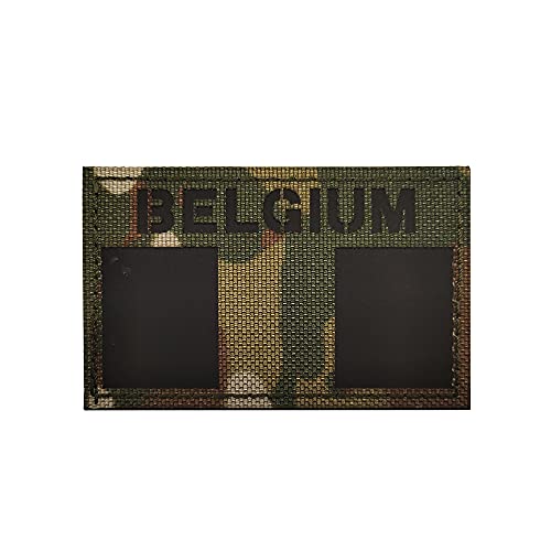 Belgien Flagge Reflektierender Patch DIY Taktische Militär Moral IR Infrarot Weste Patches Abzeichen Emblem Applique Verschluss Rückseite Nähen auf für Kleidung Rucksack Armband Hüte Jacken von Beifeitu