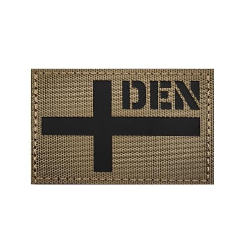 Dänemark-Flagge, reflektierend, Infrarot, IR, taktisch, bestickt, Hakenaufnäher, Khaki, Abzeichen, Emblem, Applikation, Armband, zum Aufnähen für Taschen, Hüte, Jacken, Uniform, Schulter Dänemark-Flagge, reflektierend, Infrarot, IR, taktisch, bestickt, Hakenaufnäher, Khaki, Abzeichen, Emblem, Applikation, Armband, zum Aufnähen für Taschen, Hüte, Jacken, Uniform, Schulter von Beifeitu