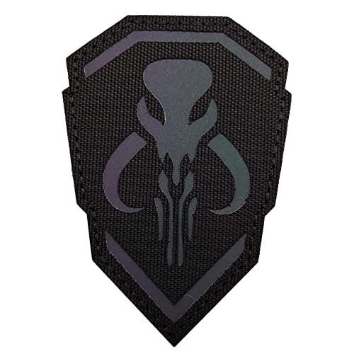 IR Infrarot Bounty Hunter Reflektierender Patch Mandalorian Tactical Military Moral Emblem Patches mit Klettverschluss Moral Schulter (Farbe A) von Beifeitu