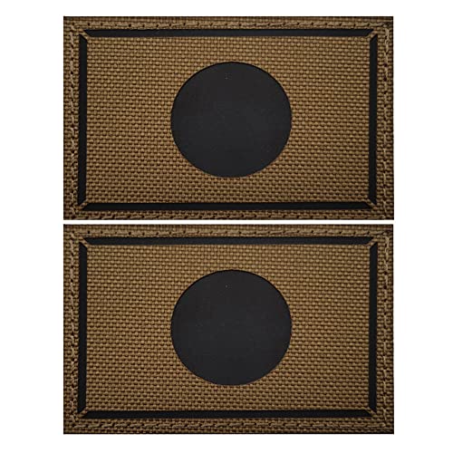 Japanische reflektierende Flagge Patch japanische IR Infrarot taktische Militär Moral Abzeichen Emblem Patches mit Schlaufe Haken Applikation Verschluss Armband Schulterrücken (Braun) von Beifeitu