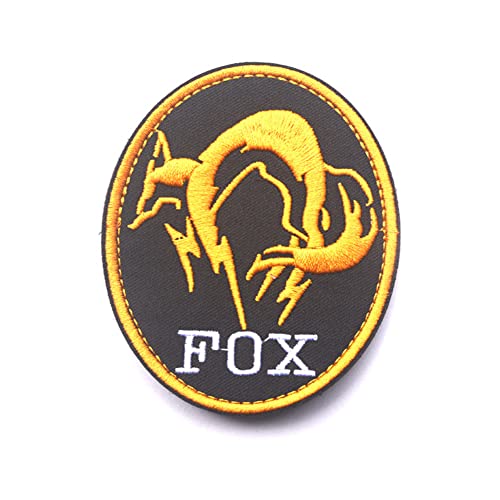 Metal Gear Solid MGS Fox Hound Special Forces Stickerei Applikationen Patches Moral Tactical Sew on Patch Military Emblem Badge für Kleidung Zubehör Rucksack Armband (Gelb) von Beifeitu