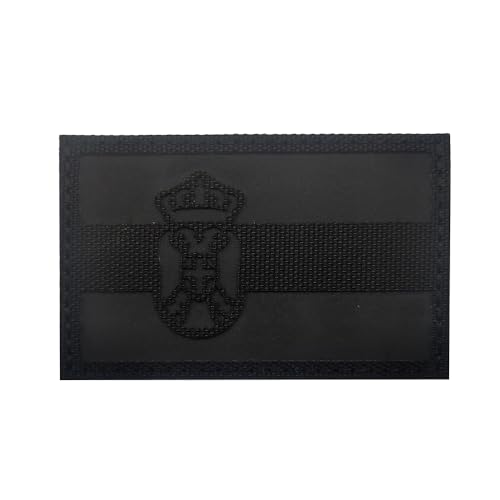 Serbien IR Infrarot Flagge Patches Reflektierende Taktische Patch Militär Abzeichen Emblem Armband Schlaufe Haken Nähen auf Applique Fastener Moral Schulter (Schwarz) von Beifeitu