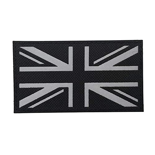 United Kingdom Flag Reflective Patch DIY UK Tactical Military Moral Britain IR Infrarot Vest Patches Badages Emblem Applique Fastener Backing Sew on for Clothing Backpack Armband Hats Jackets Gift von Beifeitu