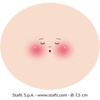 Gesicht auf Trikotstoff "Marty" - Ø 7,5 cm von stafil