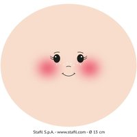 Gesicht auf Trikotstoff "Stefy" - Ø 13 cm von stafil