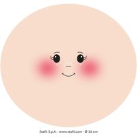 Gesicht auf Trikotstoff "Stefy" - Ø 16 cm von stafil