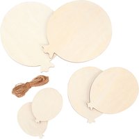 Holz-Luftballon, 6er Set von Graine Creative