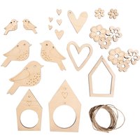 Holzgirlande Anhängermix "Vogel & Co" von Rayher