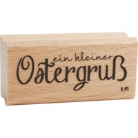 Holzstempel "Ein kleiner Ostergruß" Holzstempel "Ein kleiner Ostergruß" von blau in gelb