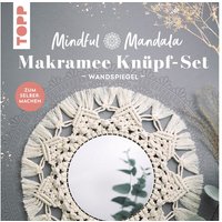 Mindful Mandala - Makramee-Knüpf-Set "Wandspiegel" von Beige
