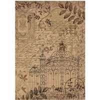 Motiv-Strohseide "Old Lace" - Gate Motiv-Strohseide "Old Lace" - Gate von Stamperia