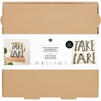 Rico Design Punch Needle Packung "Kissen Take Care" von Beige