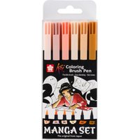 Sakura Koi Colouring Brush Pen "Manga Sammlung", 6er-Set von Beige