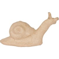 Schnecke, Pappmaché von Beige