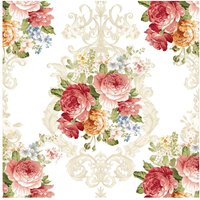 Serviette "Blumenbouquet" - 20 Stück von Beige