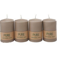 Stumpenkerze "Pure Natural Wax", Ø 6 x 9 cm - Sand von Beige