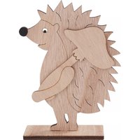 VBS Holz-Steckmotiv "Igel", 3-tlg. von Beige