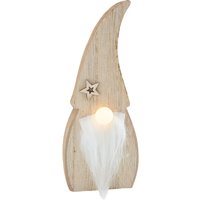 VBS Holz-Wichtel mit LED-Nase - 15 cm von Beige